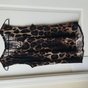 Liz Mccoy Leopard Print Blouse L